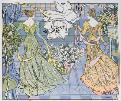Frauen umgeben von Blumen, ca. 1900 von Georges de Feure